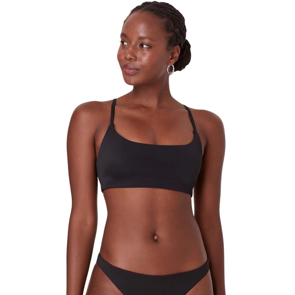 NWT Andie Swim Women's Maui Bikini Top Black Small Adjustable Straps 2608